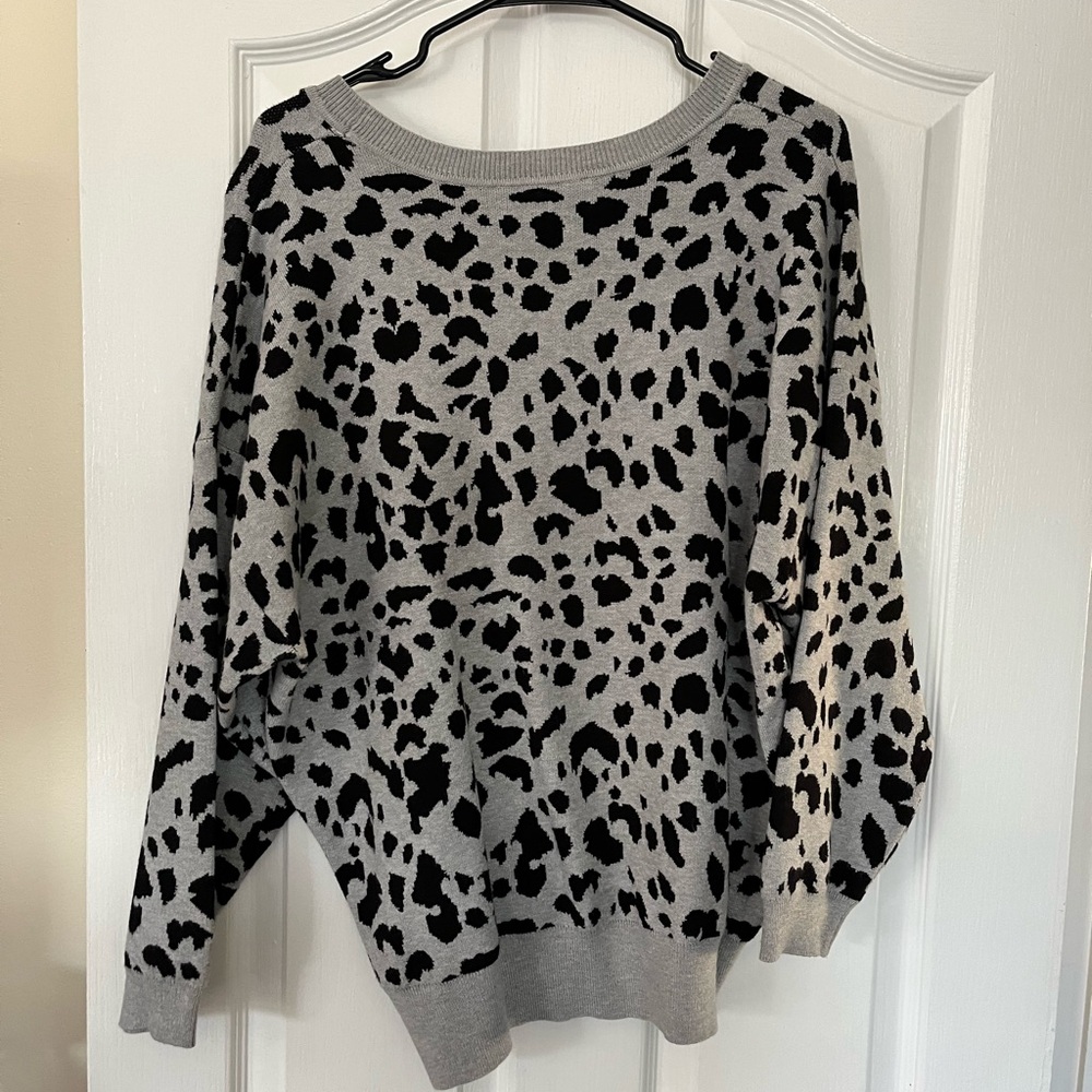 Workshop Republic Clothing Black and Gray Patterned Sweater - Picture 2 of 3